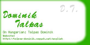 dominik talpas business card